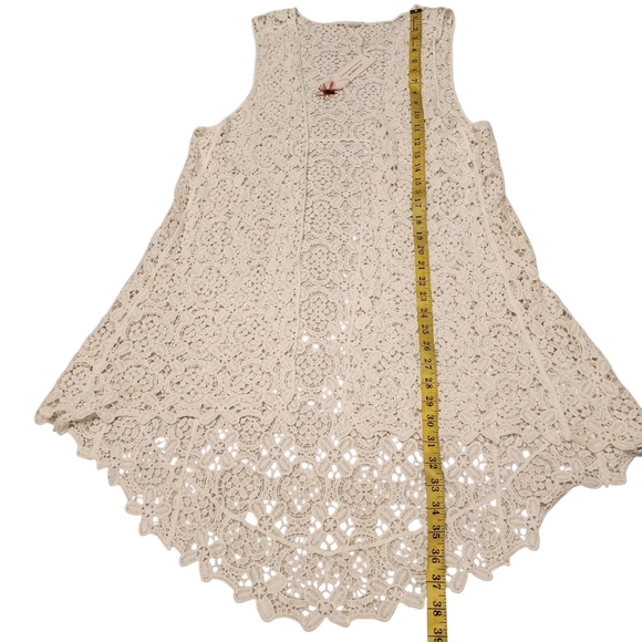 Gleamiss Crochet Lace Open Front Sleeveless Caedigan OS NWT - Picture 10 of 15